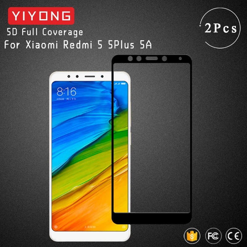 Стекло YIYONG 9D с полным покрытием для Xiaomi Redmi 5 Plus закаленное стекло 5A защитная
