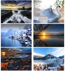 Алмазная 5D картина сделай сам, полная круглая и квадратная Мозаика из смолы, наборы для вышивки крестиком, украшение на стену, красивый пейзаж