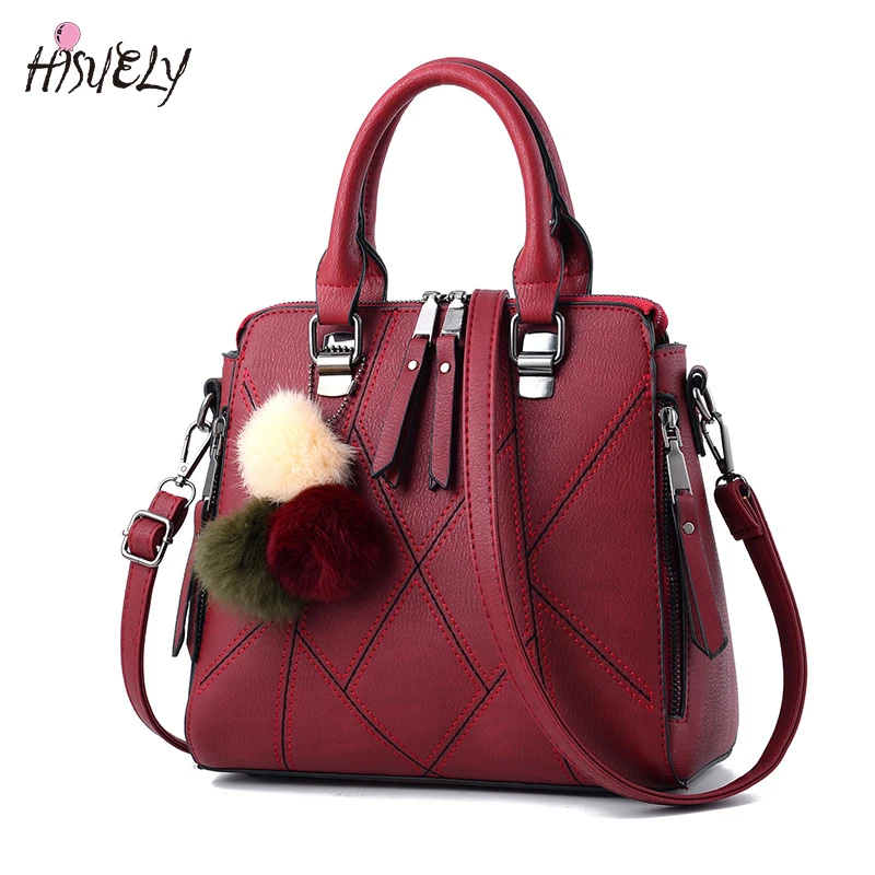 Модные женские сумки HISUELY из искусственной кожи маленькие милые на плечо с