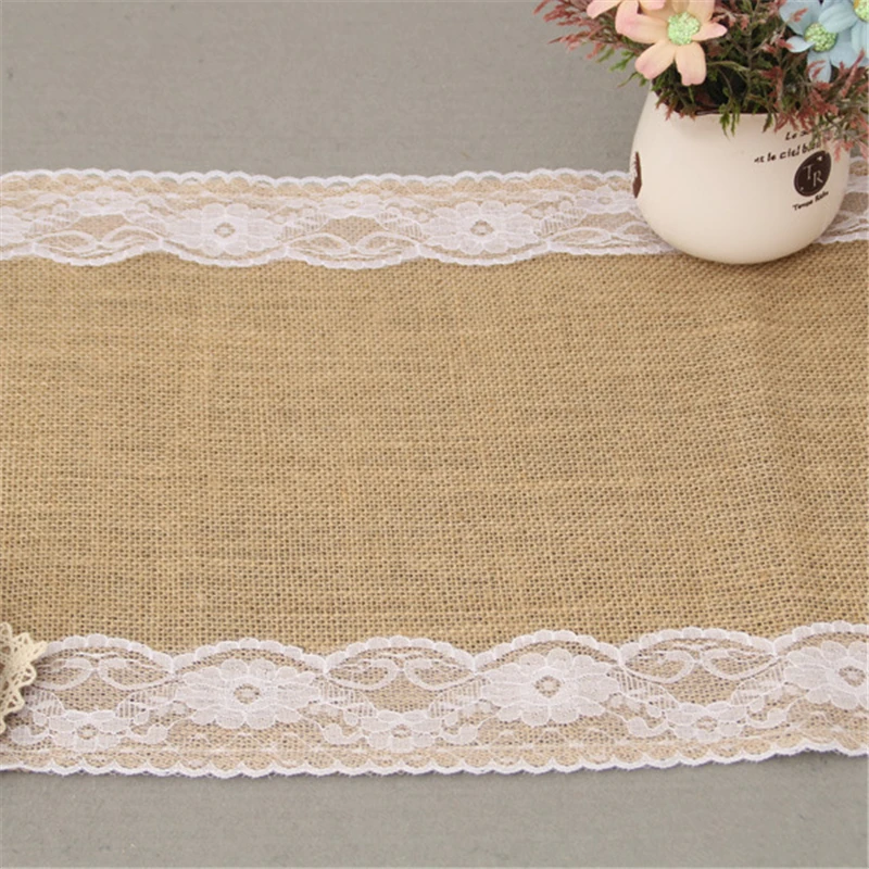 Винтажная скатерть в стиле ретро из натурального джута льняной столовый прибор