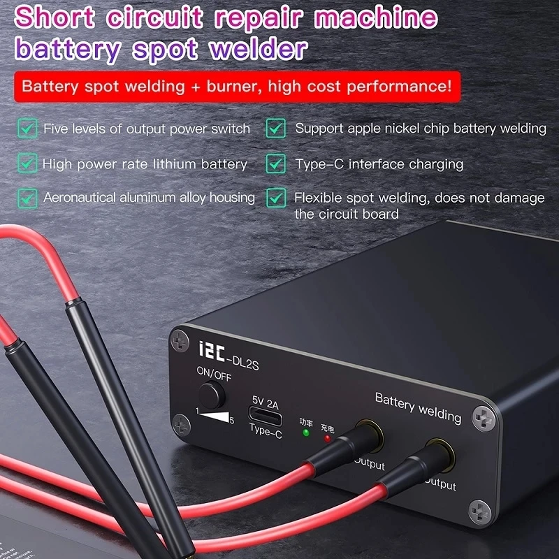 Портативный Аппарат для точечной сварки i2C DL-02S 30A инструмент ремонта батареи |