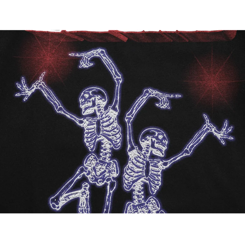 

Hip Hop Sweatshirts Men Funny Skull Letter Printed Pullover Oversized Loose Streetwear Harajuku Fashion Unisex Rock Hoodies Tops