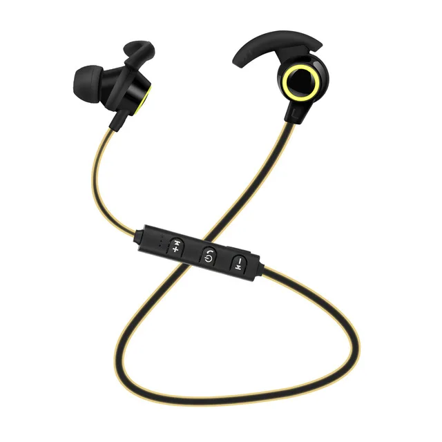 Беспроводные bluetooth-наушники AX-02, мини-гарнитура, стерео bluetooth-гарнитура с микрофоном, скрытые Наушники для всех смартфонов - Цвет: Цвет: желтый