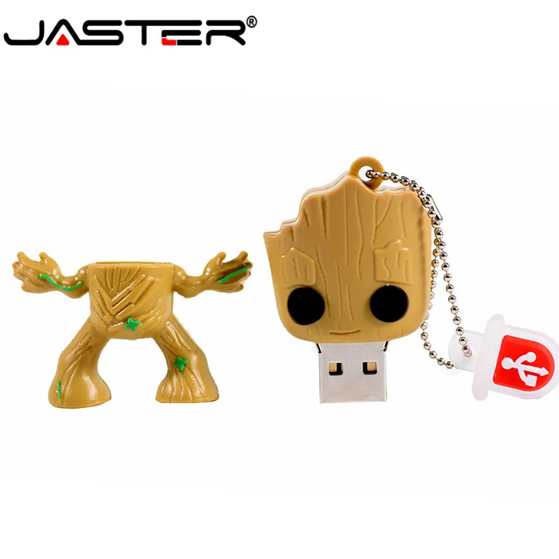 JASTER креативный мультяшный флеш-диск USB 2,0 с деревом 4 ГБ 8 ГБ 16 ГБ 32 ГБ 64 ГБ флеш-накопитель карта памяти Грут U диск