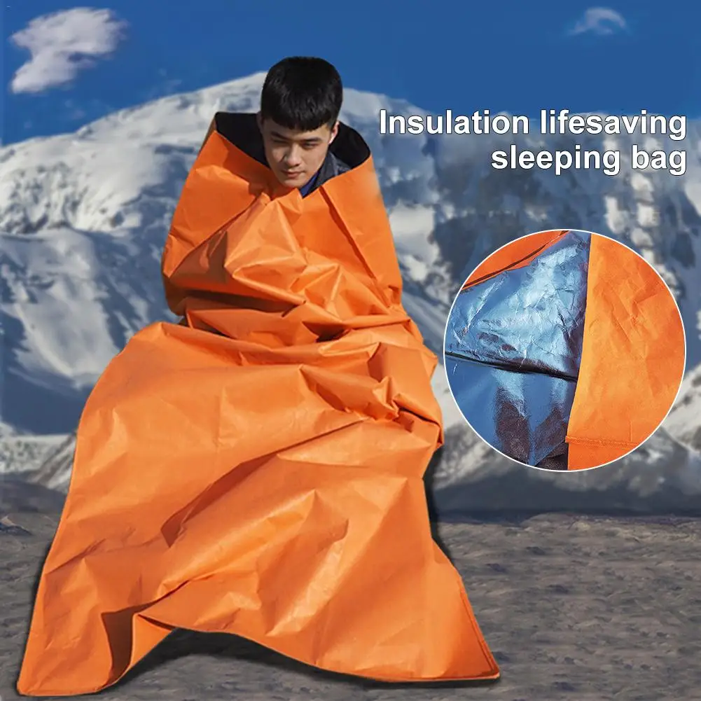 

Аварийное одеяло, портативный нетканый спальный мешок, аварийное одеяло для кемпинга на природе, спасательный инструмент для изоляции, для ...