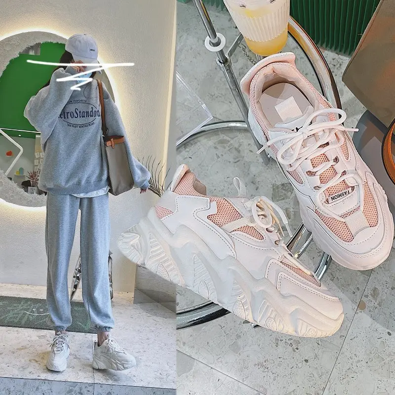 

New White Sneakers Women Fashion Thick Bottom Womens Platform Sneakers Casual Shoes Zapatos De Mujer New Spring Summer Hot Sale