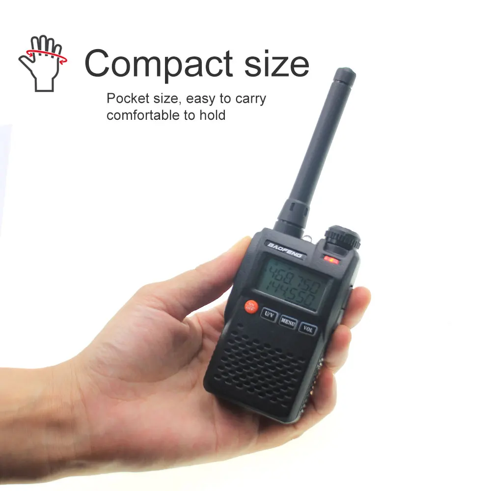 2PCS Baofeng UV-3R Walkie Talkie UHF VHF Mini UV 3R Portable CB Radio VOX Flashlight FM Transceiver Ham Amador UV3R | Мобильные