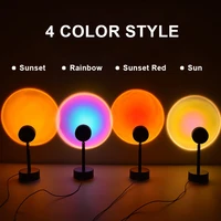 led lamp sunset projection night lights live broadcast background like projector atmosphere rainbow lamp decoration for bedroom