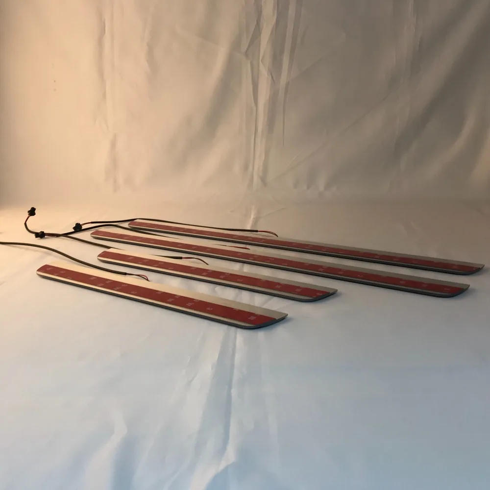 

Osmrk led moving door scuff for Volvo XC90 dynamic door sill plate flat lining overlay flowing/fixed light, 4pcs