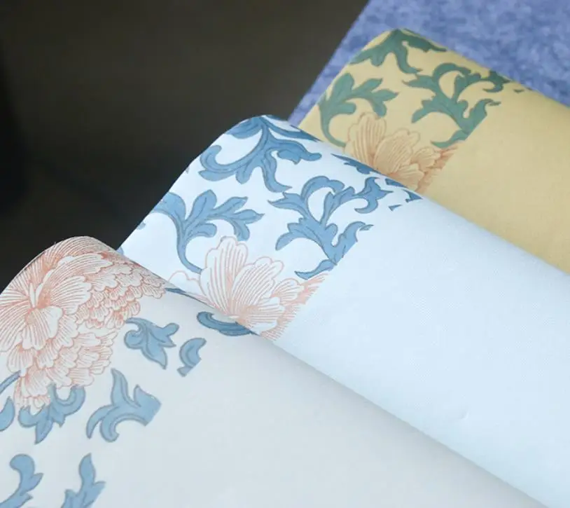 

10pc Batik paper Juan bu wen Color Bar Screen Half-Ripe Calligraphy paper 34x138cm