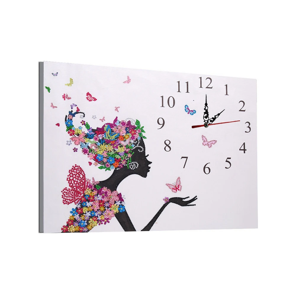 

5D DIY Art Diamond Painting Character Pattern Clock Diamond Mosaic Full Embroidery Cross Stitch Home Decoration Gift