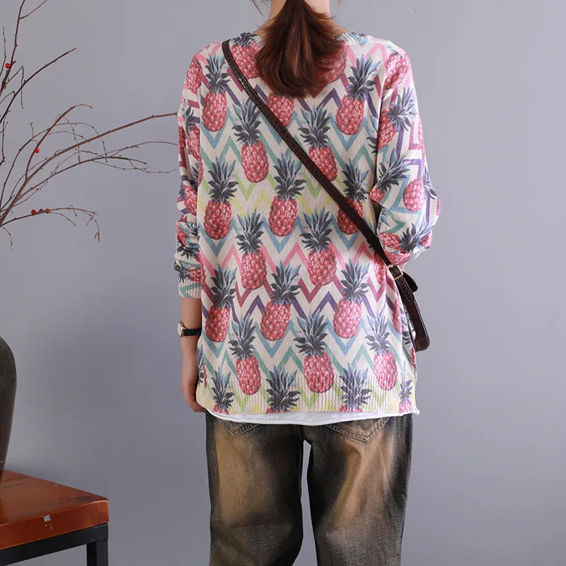 Осенний свитер женские вязаные свободные пуловеры 2019 новые модные топы с круглым