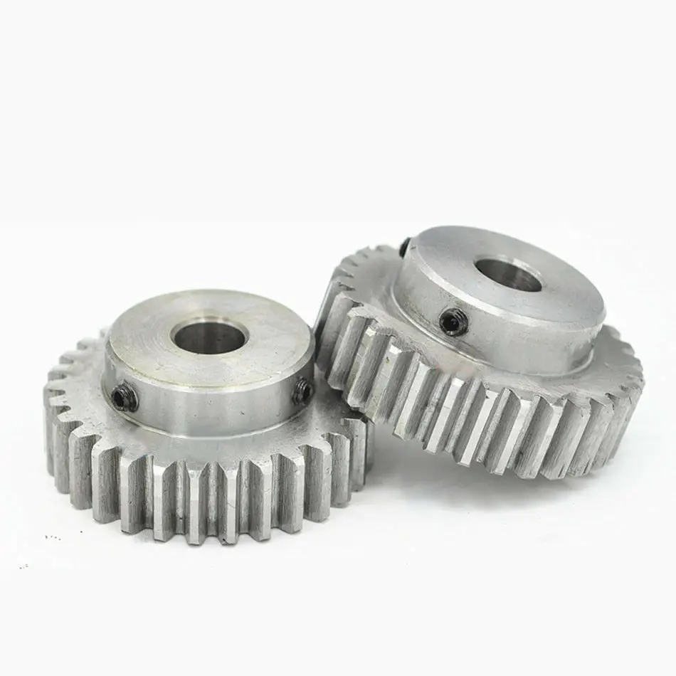 

1.5 Modulus 20 Teeth Bore 8mm Spur Gear 45# Steel Module 1.5 Motor Metal Gear Wheel Top Screw