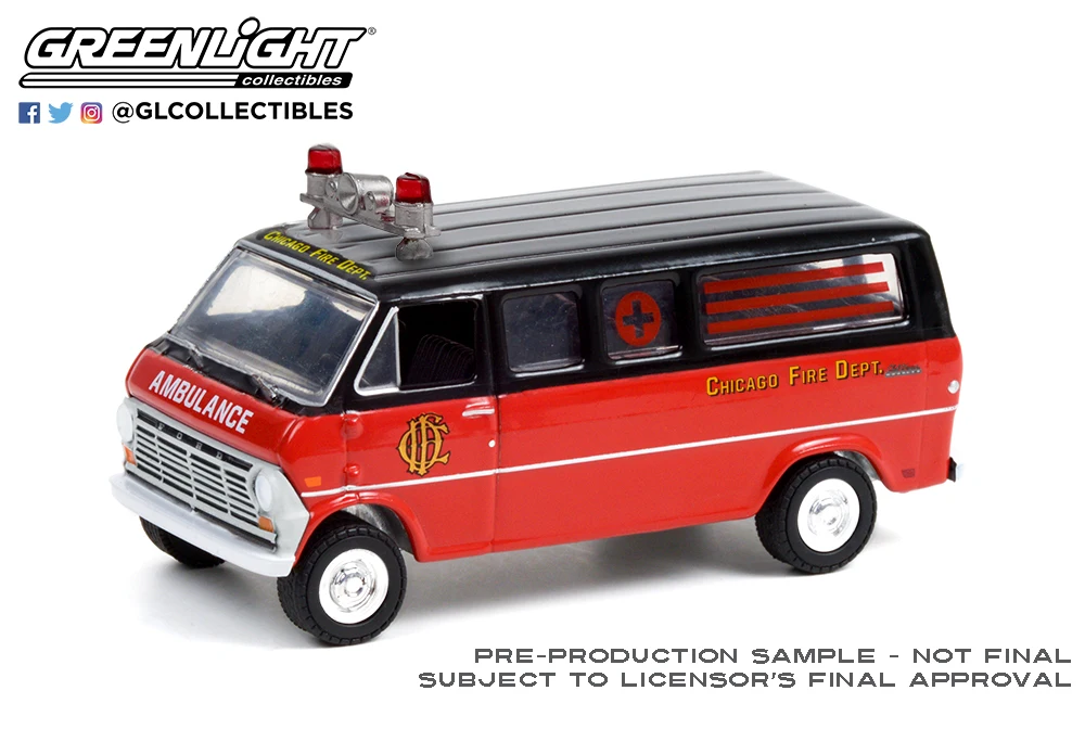 GreenLight 1:64 1969 FORD CLUB пикап скорой помощи 30242 модель автомобиля из сплава