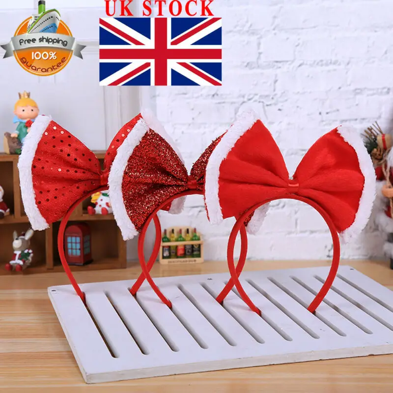 Новогодняя повязка для волос с блестками взрослых и детей | Аксессуары одежды