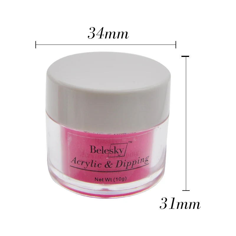 BELESKY акриловые блестки порошок 10 gram/jar 3D ногтей советы строитель расширение