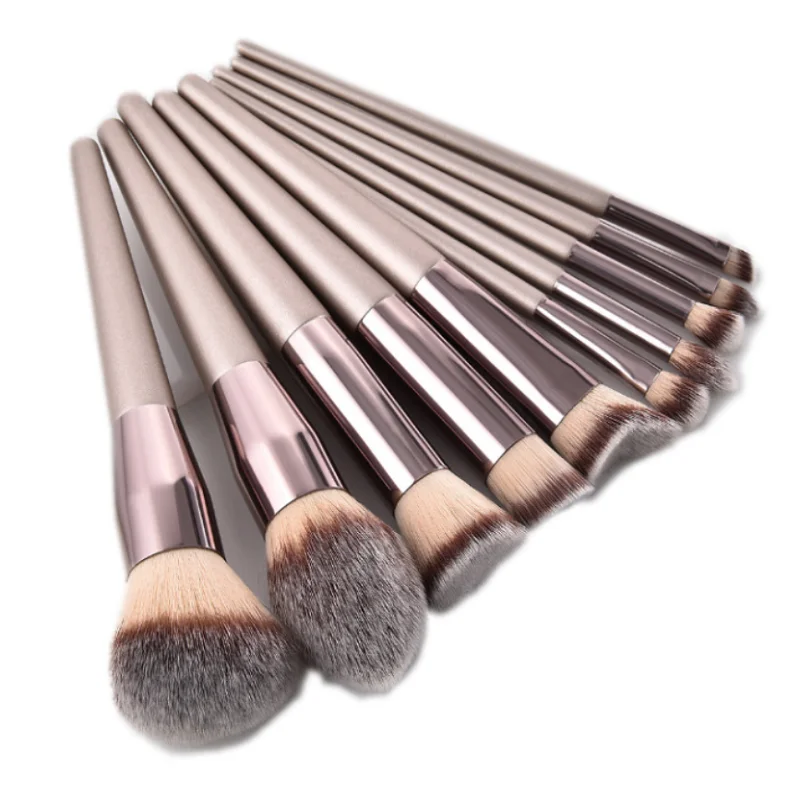 Роскошный набор кистей для макияжа цвета шампанского основы пудры румян