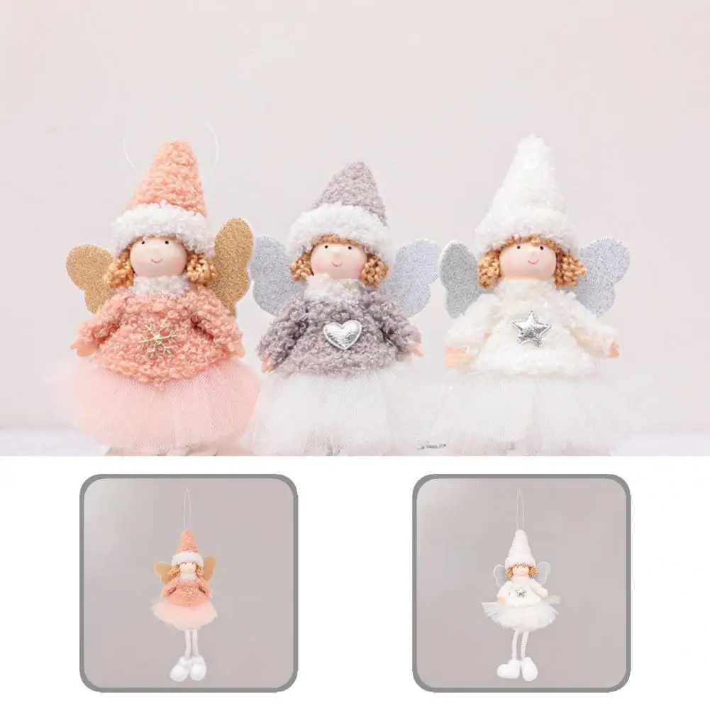 

Exquisite Facial Details Fabric Holy Angel Xmas Tree Ornament Home Decor