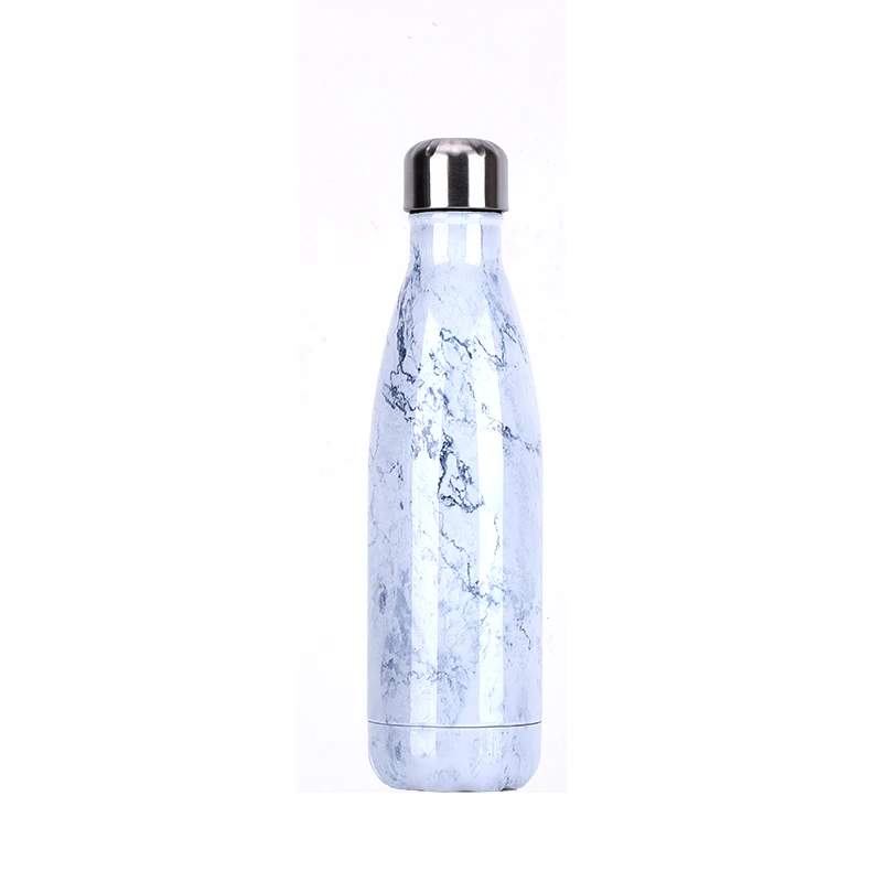 DLS - 500ml A Голубое небо из нержавеющей стали с двойными стенками вакуумные кувшины изолированные бутылки для воды кофе чайник путешествия напиток термосы - Цвет: DLS - 500ml A