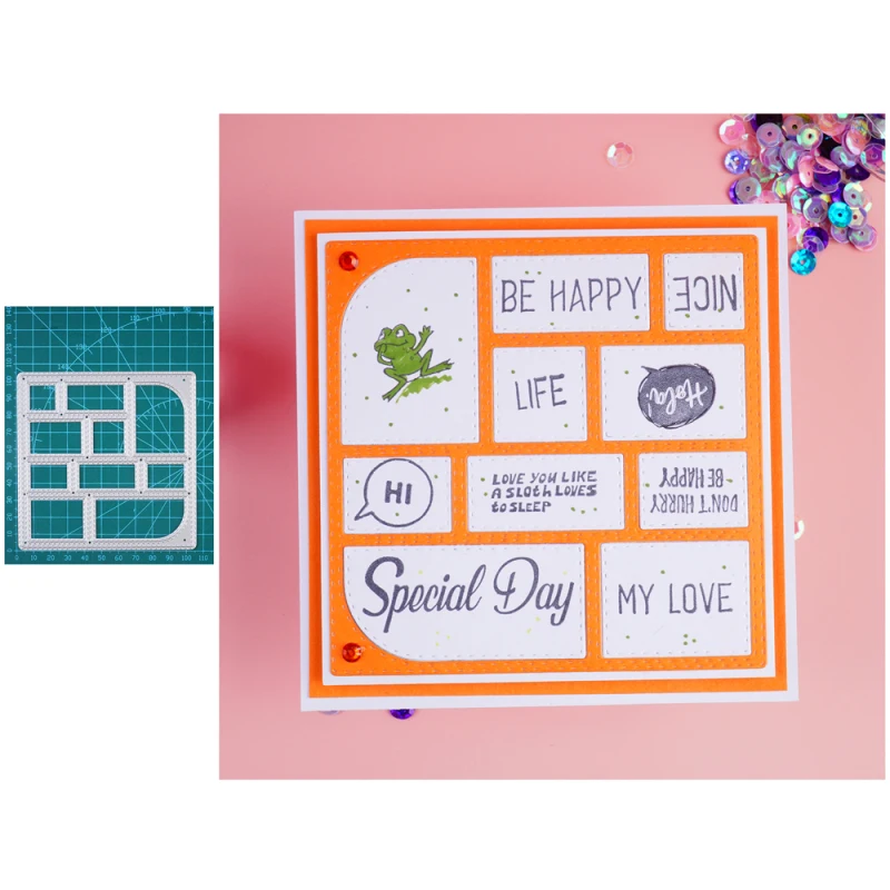 

InLoveArts Square Frames Metal Cutting Dies For Scrapbooking Craft Die Cut Card Making Embossing Stencil Album Photo 2021 New