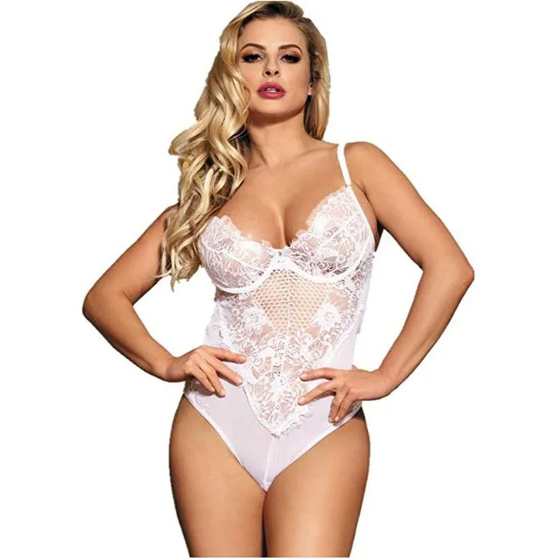 Пикантная винтажная кружевная Пижама без рукавов с открытой спиной прозрачная