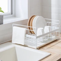 washing bowl sponge drain rack tableware plate portable drying rack home shelf dinnerware organizer