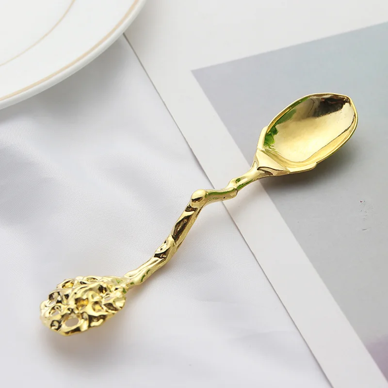 4 шт./комплект чайная ложка с кокосовым деревом|Столовые сервизы| |