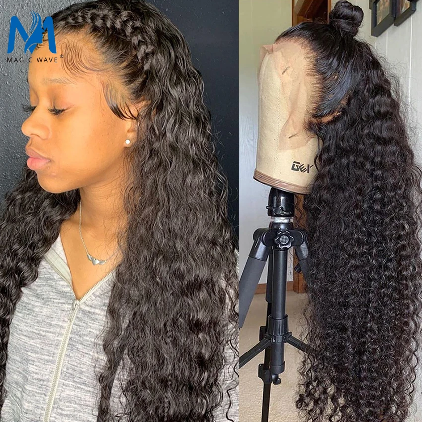 

Brazilian Kinky Curly Human Hair Wig PrePlucked 13*4 Lace Front Human Hair Wigs with Baby Hair Curly Lace Front Wig