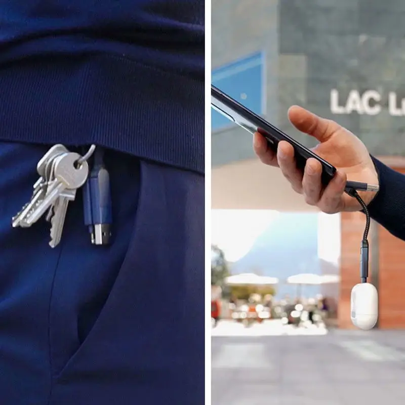 

incharge 6 x-- The Six-in-One Swiss Army Knife of Cables, Portable Keyring USB/USB-C/Micro USB/100w Lightning Charging Cable