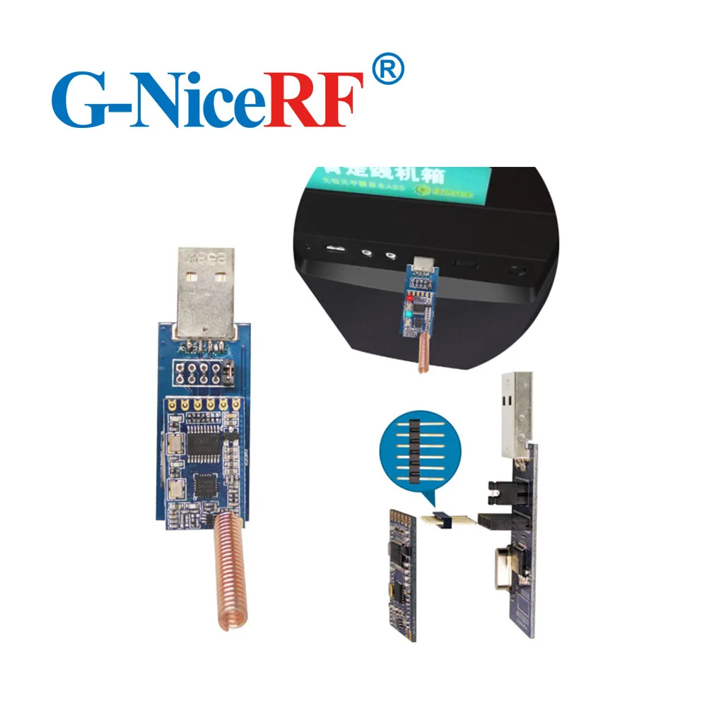 Комплект модуля радиочастотного трансивера SV610 433 МГц (1 шт. модуль + 1 плата USB TTL