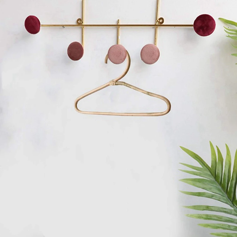 

LUDA 2PCS Rattan Clothes Hanger Style Garments Organizer Rack Adult Hanger Room Decoration Hanger For Clothes Scarf
