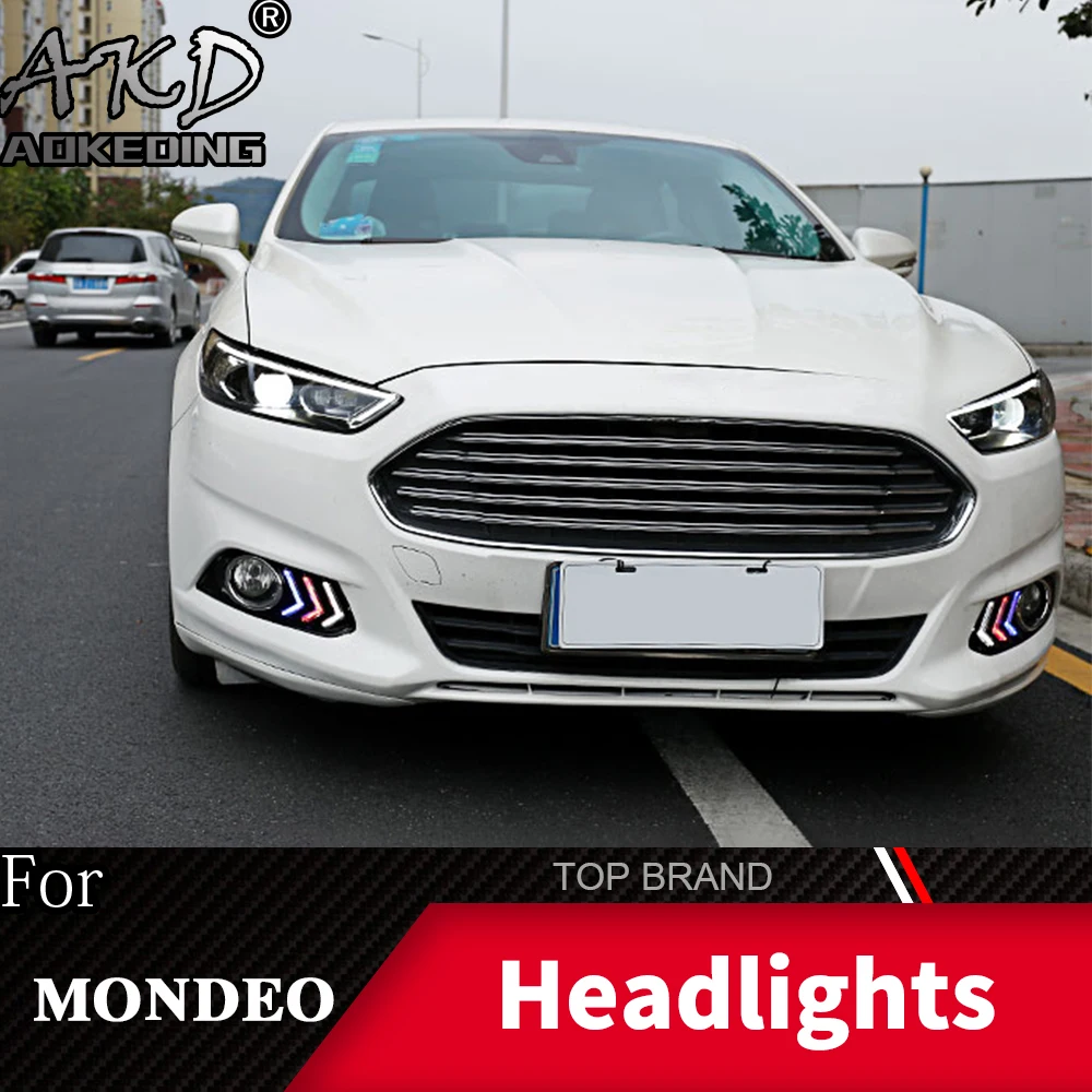 Передняя фара для Ford Fusion Mondeo 2013 2017 фары Противотуманные Дневные ходовые огни DRL H7