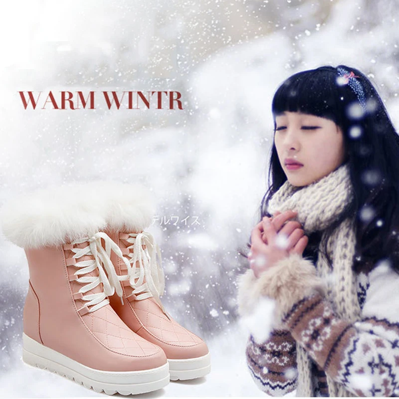 Зимние ботинки женская обувь ботильоны для женщин кроссовки на платформе Botte Hiver