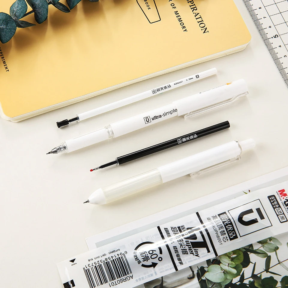 Высококачественная гелевая ручка с черными чернилами 0 38 мм сверхтонкий