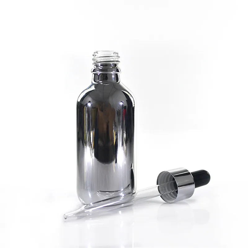 200 шт. 30 мл позолоченная стеклянная бутылка с пипеткой для эфирного масла