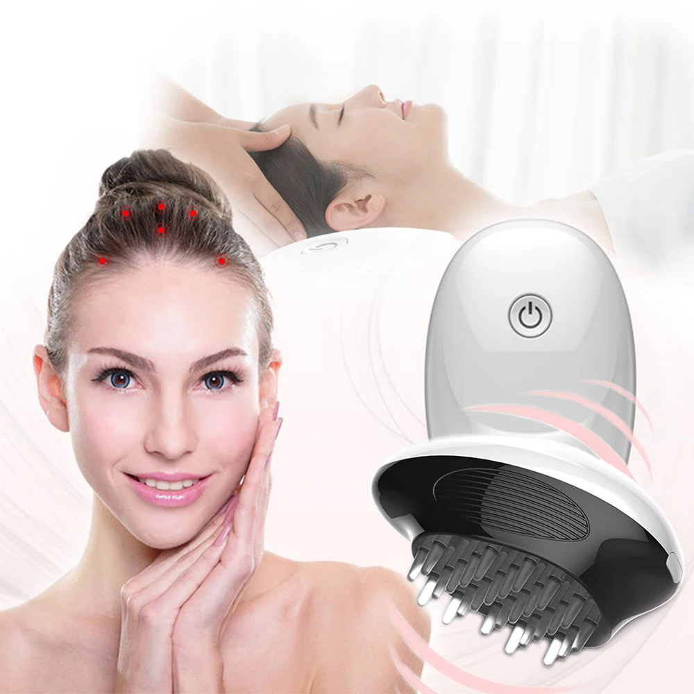 

Electric Silicone Massage Brush Scalp Massage Comb Hair Growth Vibrating Stimulate Massager Head Acupuncture Pain Relief Comb