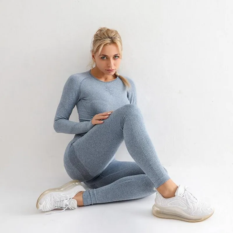 Женский спортивный костюм набор одежды для йоги спортивная одежда комплект