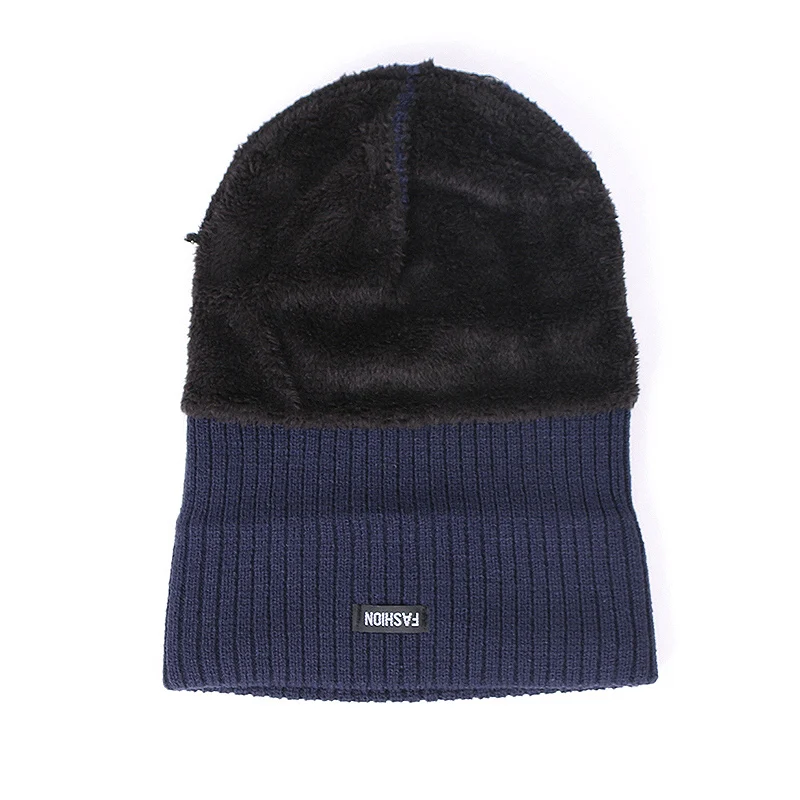 Winter Beanie Hat Scarf Gloves Three-piece Set Women Men Touch Screen Outdoor Warm Velvet Knitted Unisex Hats Sets | Аксессуары для