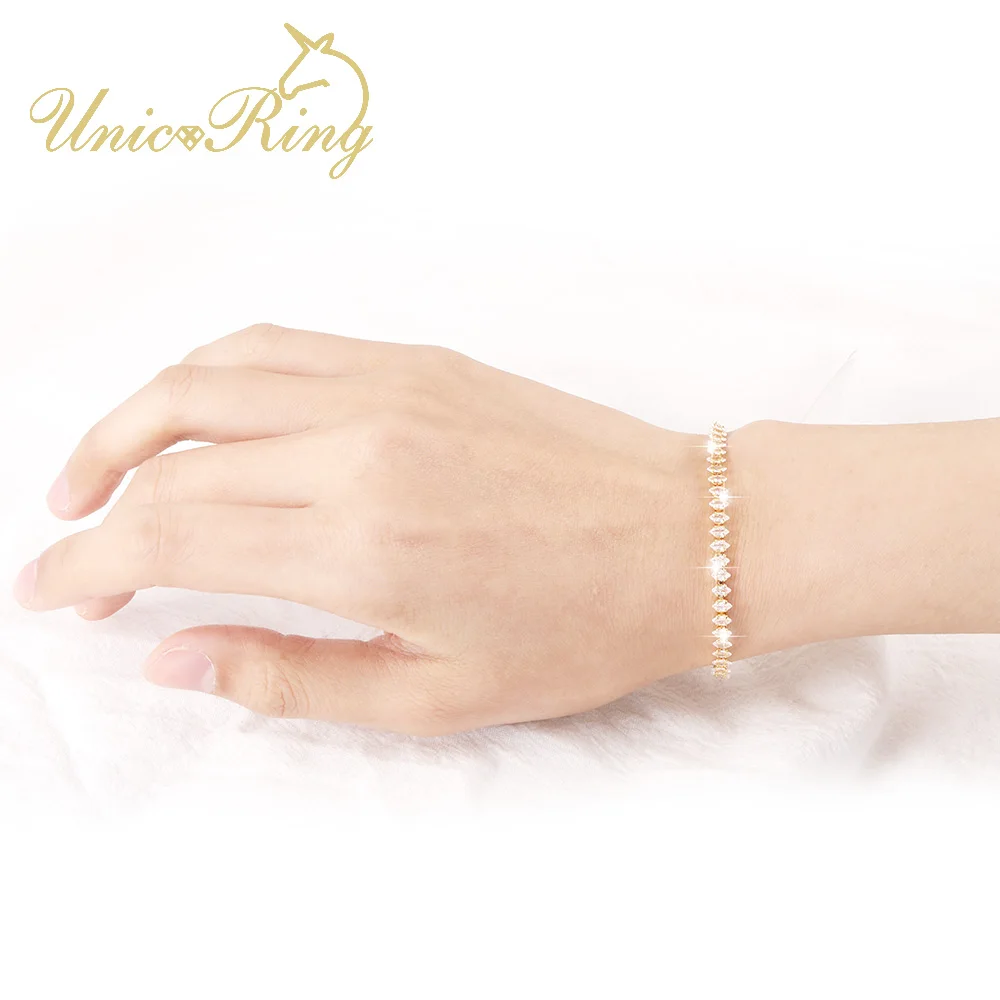 

Tennis Bracelet Gold Plating Jewelry Bling Imtated Diamond Spring Summer Black Skin Fashion Eelgant Women Gift Cost Performence