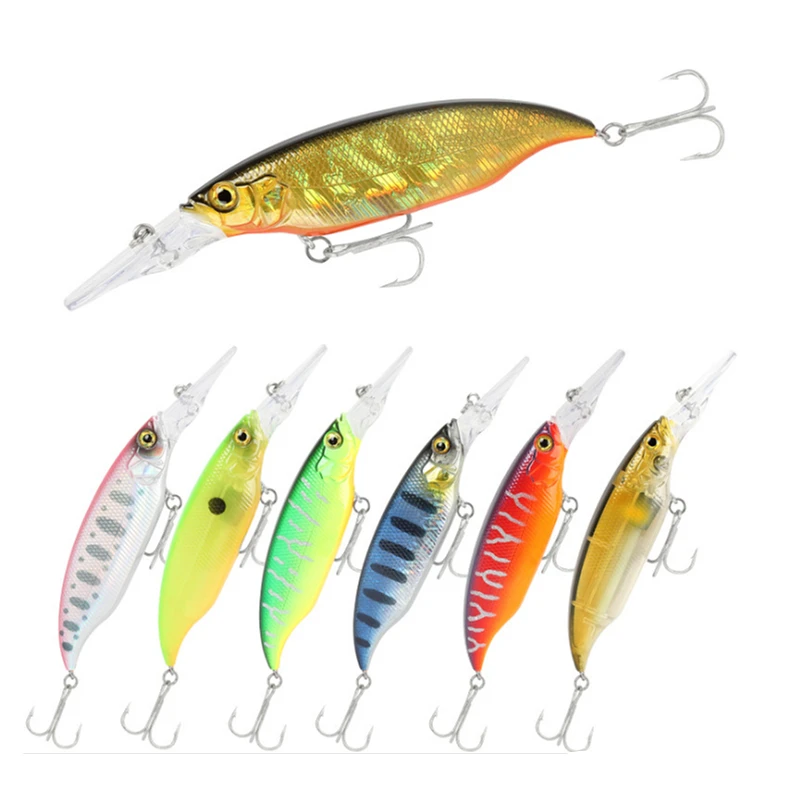 Жесткая рыболовная приманка 1 шт. плавающий воблер в виде гольяна с длинным