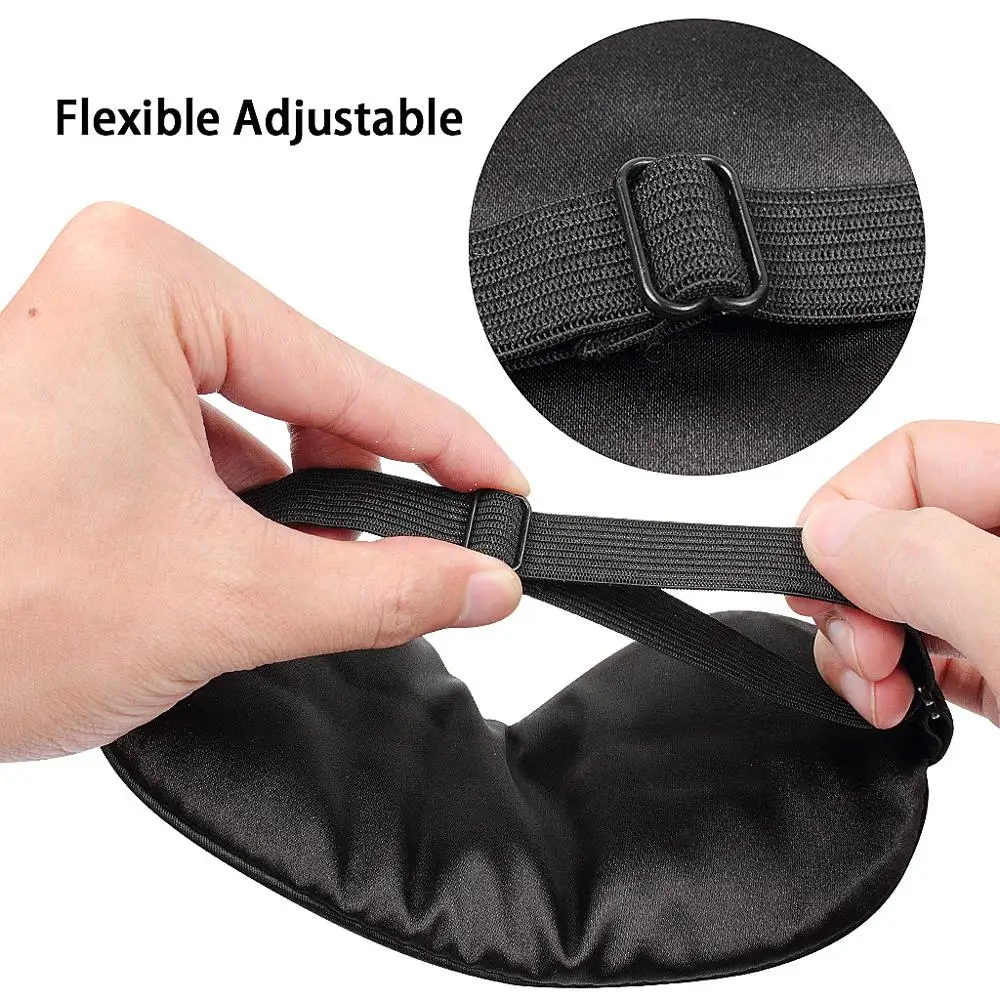 Sleep Mask Comfortable & Super Soft Sleeping With Adjustable Straps Come with Ear Plugs Carry Pouch for Travel Naps | Красота и