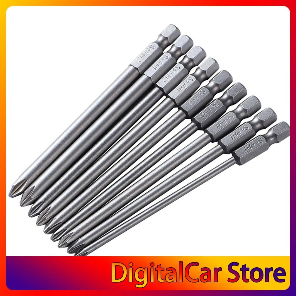 

9pcs PH2 Magnetic Screwdriver Bit S2 Steel 100mm Long For Electric Screw Driver