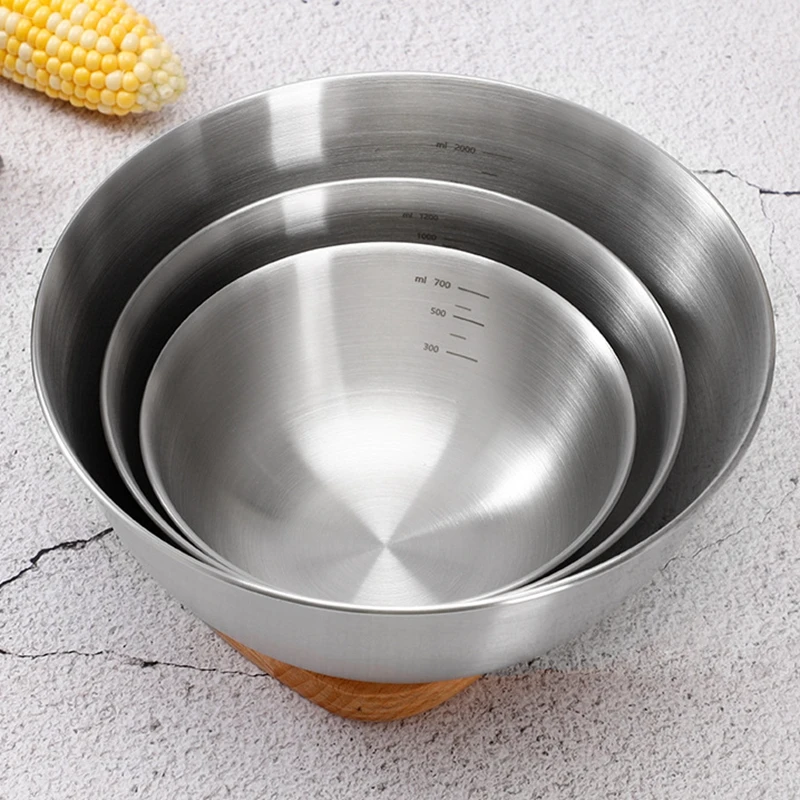 Набор чашек для салата из нержавеющей стали 304 ложка хранения миска смешивания