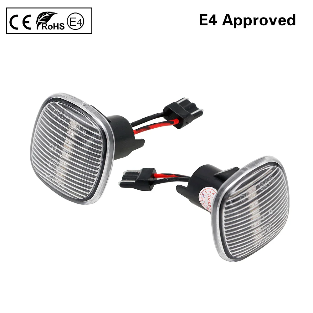 2X прозрачный СВЕТОДИОДНЫЙ боковой габаритный фонарь сигнал поворота лампа для