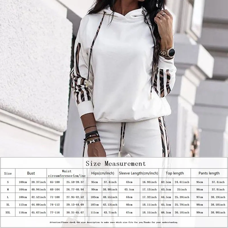 

Women Sports 2 Pieces Set Sweatshirts Pullover Hoodies Pants Suit 2020 Home Sweatpants Trousers Outfits Solid Casual Tracksuit