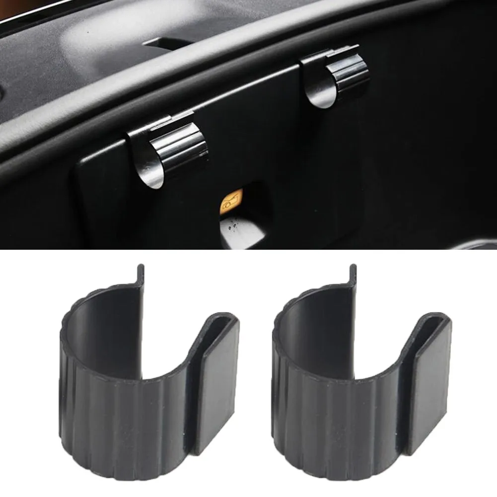 

2PCS Front Trunk Hook Bracket Anti-Sway Umbrella Storage Black High Quality Trunk Hook For Tesla Y 2021 Model