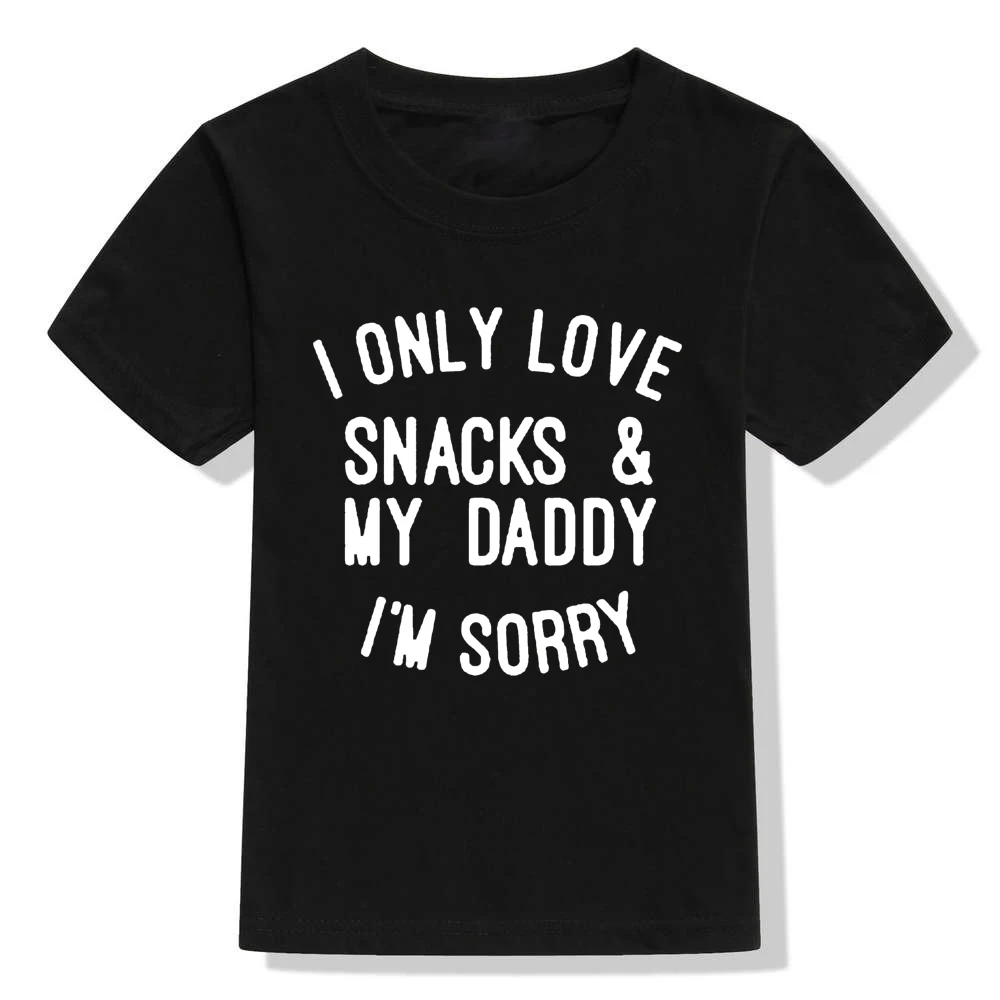 Снэк-рубашка для Дня отца Детская футболка с принтом Love My Daddy забавные детские