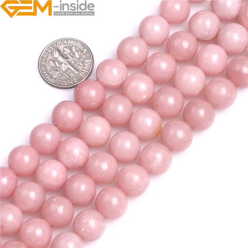 Натуральный ААА класса круглый розовый опал бусины для изготовления ювелирных