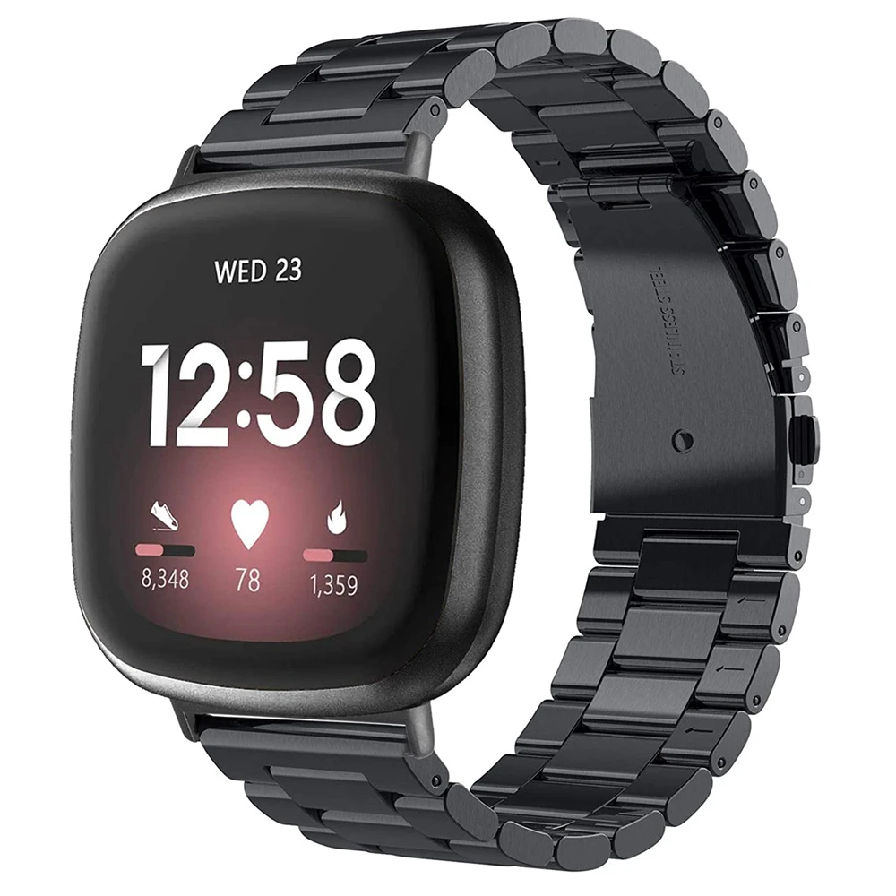 

Для Fitbit Versa 3/Fitbit чувство полосы сплошной Нержавеющая сталь браслет Для женщин мужчин с сменный ремешок для Fitbit Versa 3/чувство