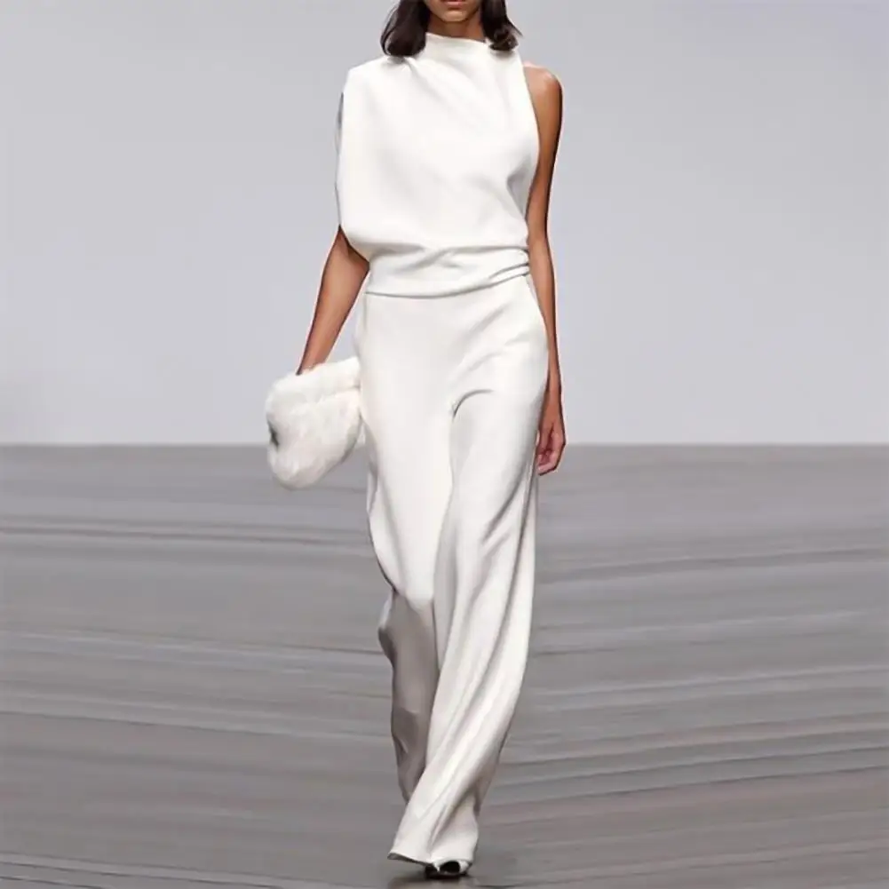 

Women Jumpsuit 2021 Sleeveless Loose Women Women Sleeveless Wide Leg Overall for Party